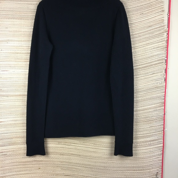 GENERRA 100% Cashmere V-neck Rolled Hem Black Sweater Pullover Jumper Size L - Picture 9 of 9